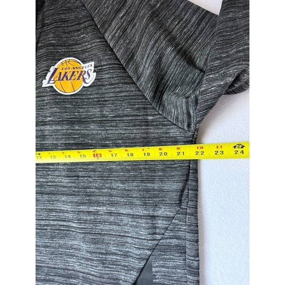NBA Los Angeles Lakers Hoodie Jacket Men L Gray Fleece Full Zip Pockets Casual - Picture 8 of 16